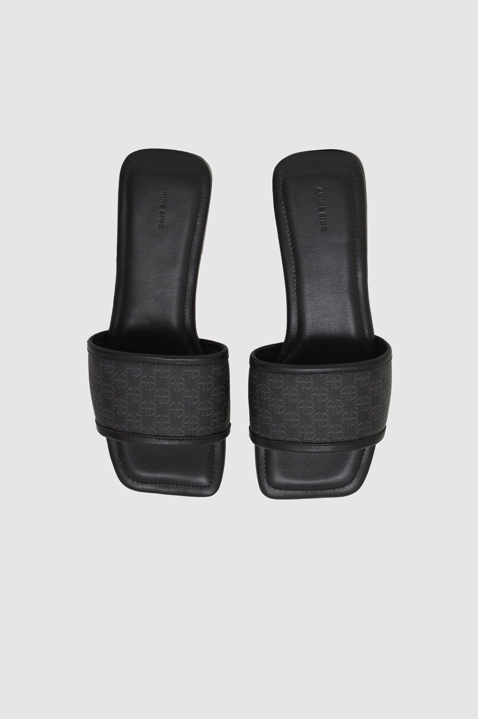 Ria Slides - Black Monogram Print sold by Anine Bing product image thumbnail 4