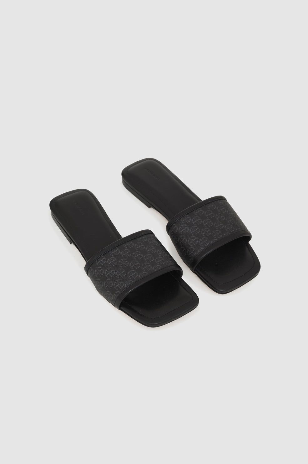 Ria Slides - Black Monogram Print sold by Anine Bing product image thumbnail 3