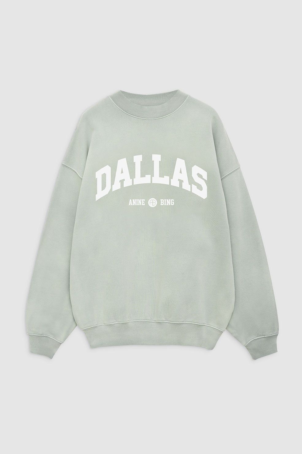 Jaci Sweatshirt University Dallas - Washed Faded Seafoam sold by Anine Bing