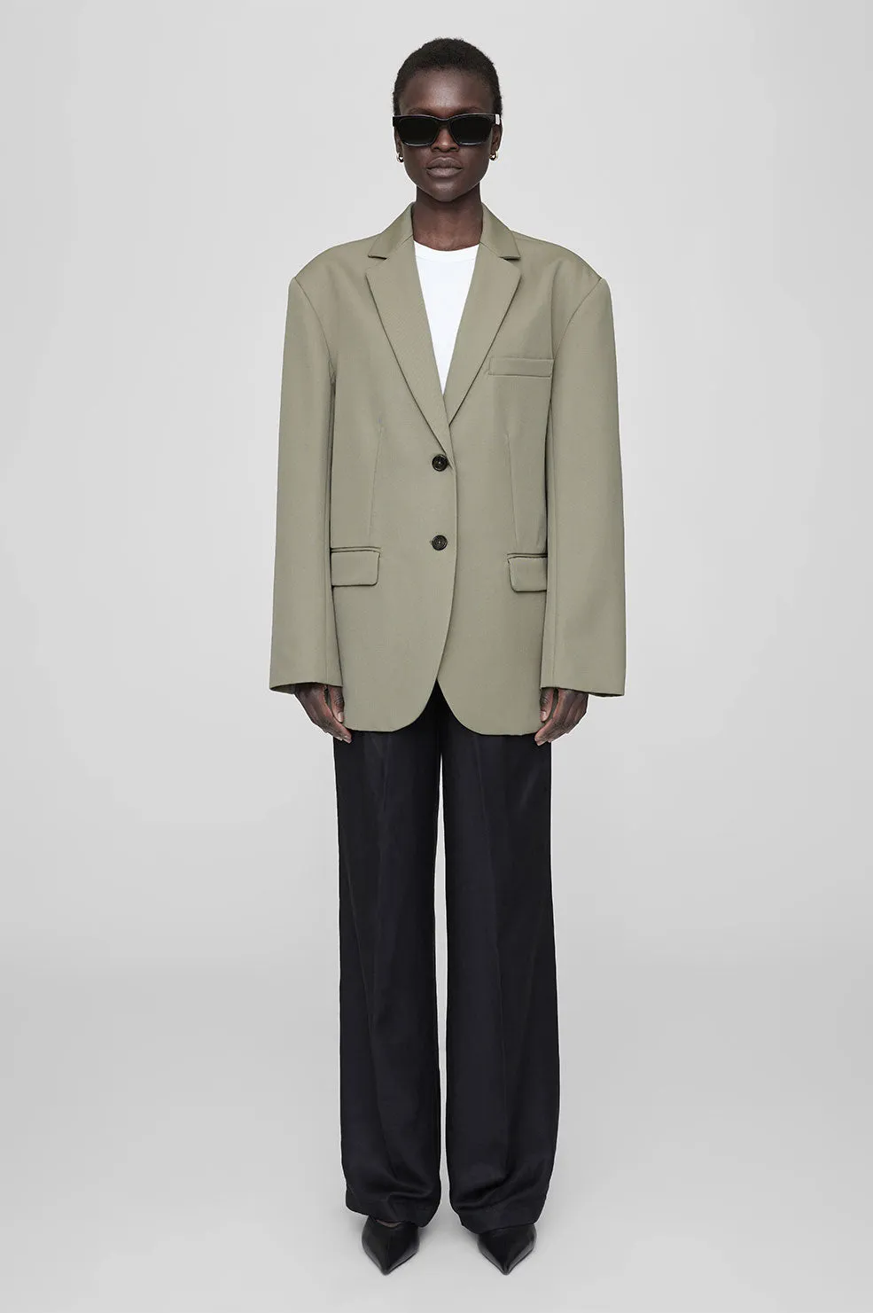 Quinn Blazer - Green Khaki sold by Anine Bing product image thumbnail 5