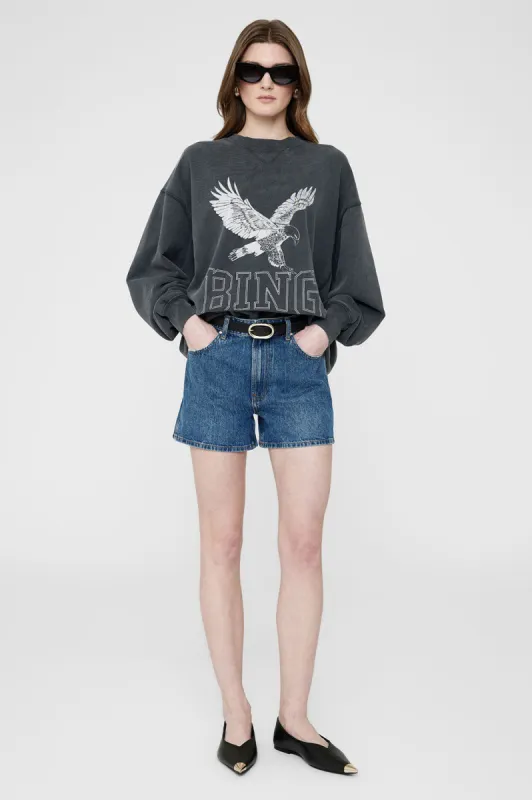 Alto Sweatshirt Retro Eagle - Washed Black sold by Anine Bing