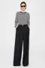 Rylan Tee - Black And White Stripe sold by Anine Bing