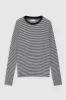Rylan Tee - Black And White Stripe sold by Anine Bing