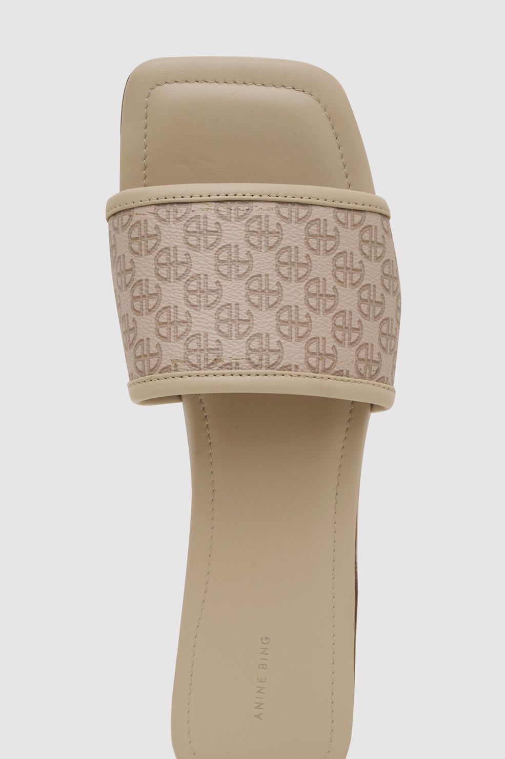 Ria Slides - Beige Monogram Print sold by Anine Bing product image thumbnail 5