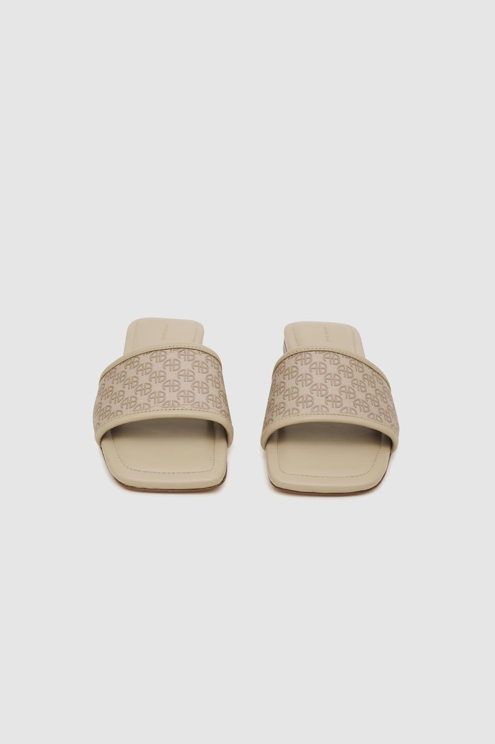 Ria Slides - Beige Monogram Print sold by Anine Bing product image thumbnail 4