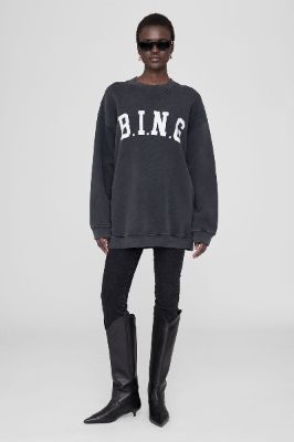 Tyler Sweatshirt Bing - Washed Black sold by Anine Bing