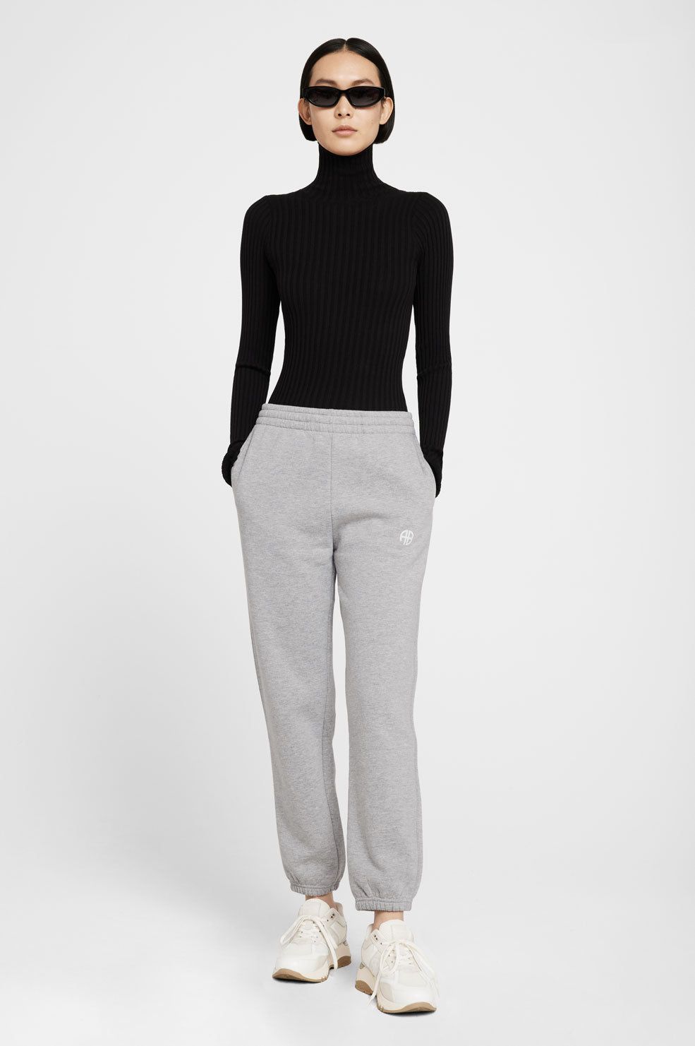 Evan Jogger - Heather Grey sold by Anine Bing