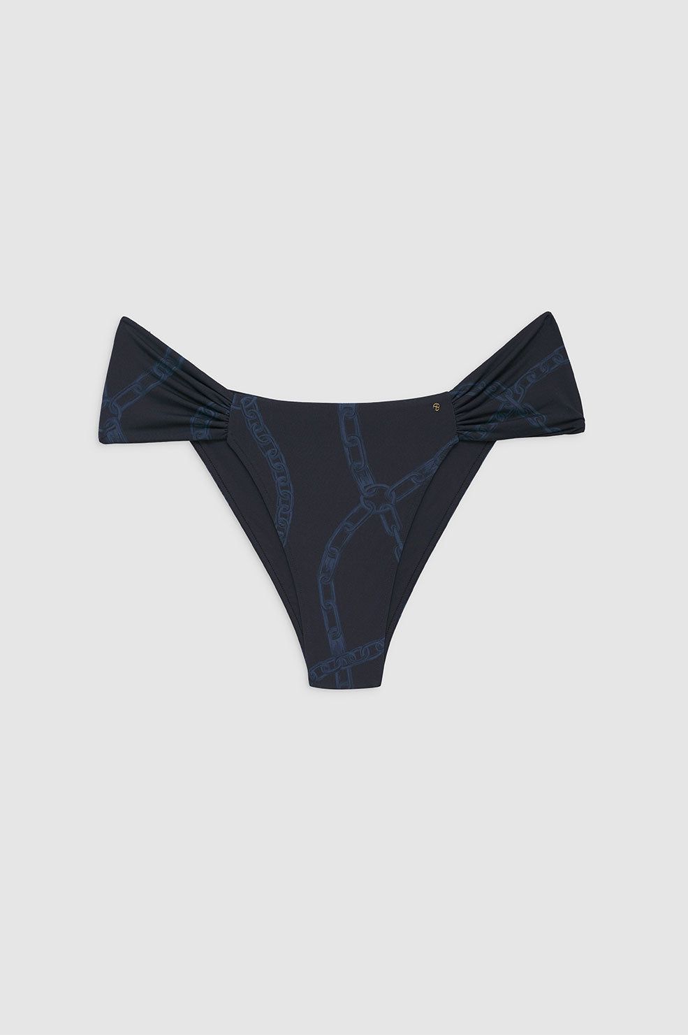 Naya Bikini Bottom - Navy Link Print sold by Anine Bing