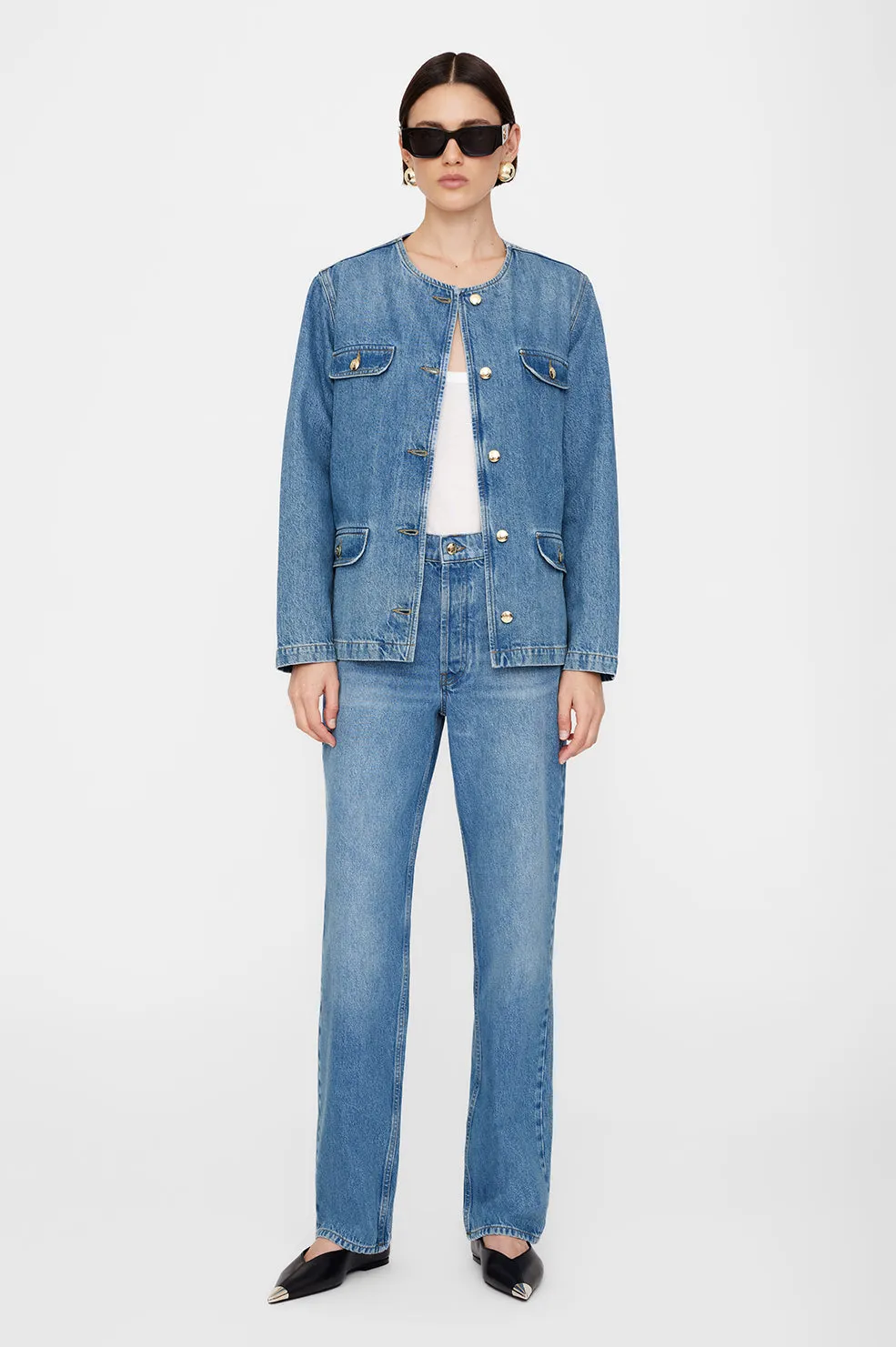 Gavin Long Jean - Atlantic Blue sold by Anine Bing product image thumbnail 5