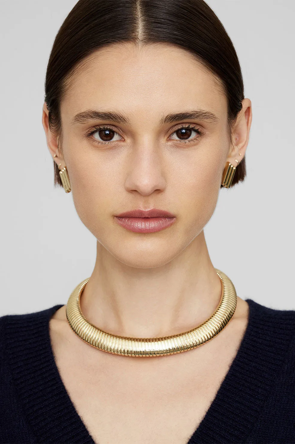 Diagonal Coil Earrings - Gold sold by Anine Bing product image thumbnail 2