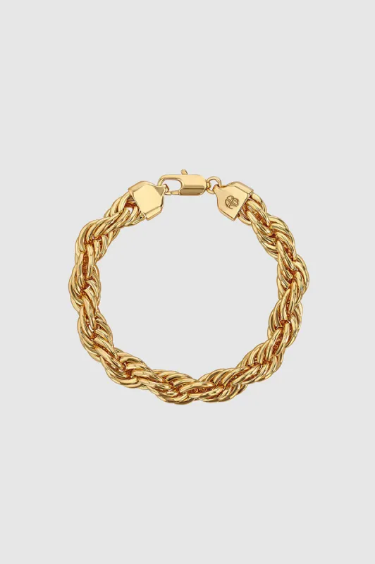 Twist Rope Bracelet - Gold sold by Anine Bing
