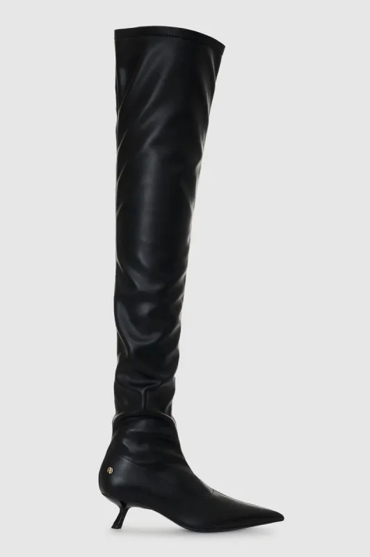 Over The Knee Hilda Boots - Black sold by Anine Bing