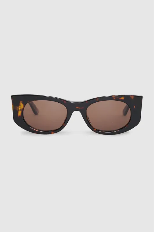 Madrid Sunglasses - Dark Tortoise sold by Anine Bing