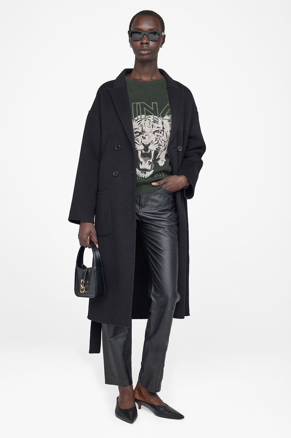 Tiger Sweatshirt - Forest Green sold by Anine Bing