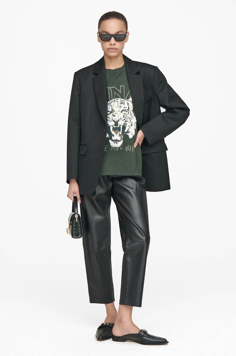 Tiger Tee - Forest Green sold by Anine Bing