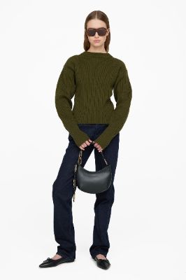 Aurora Sweater - Army Green sold by Anine Bing