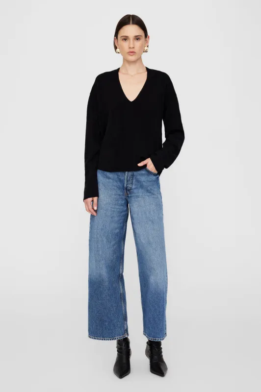 Athena Sweater - Black Cashmere sold by Anine Bing