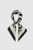 Evelyn Scarf - Black And Cream Zebra sold by Anine Bing