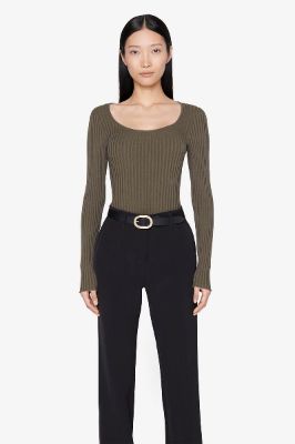 Felicity Bodysuit - Olive made by Anine Bing