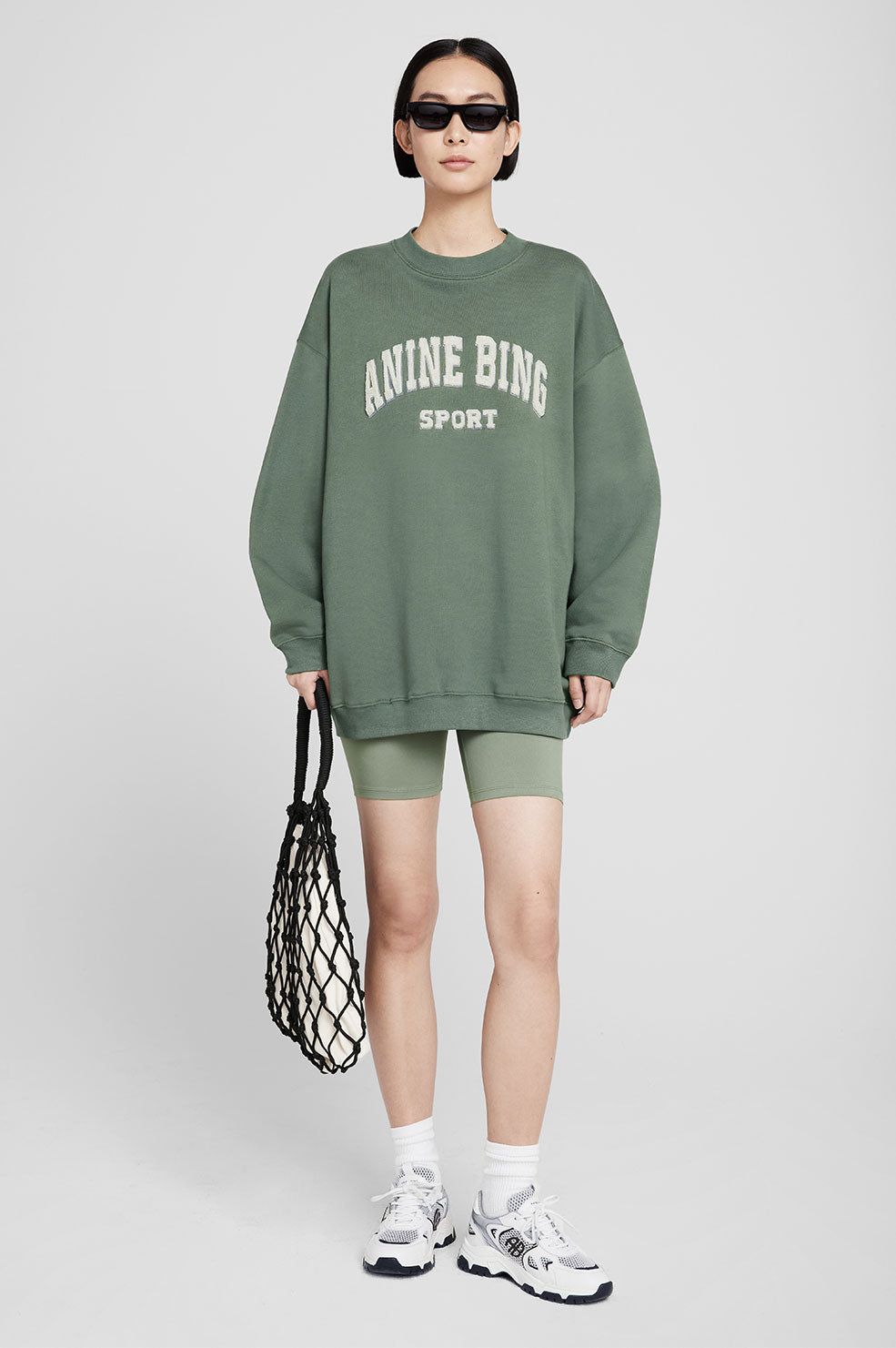Tyler Sweatshirt - Artichoke sold by Anine Bing