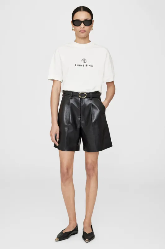 Jaylin Tee Monogram - Ivory sold by Anine Bing