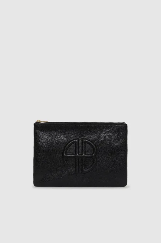 Lili Pouch - Black Pebbled sold by Anine Bing