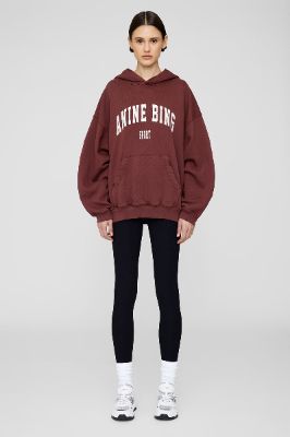 Harvey Sweatshirt - Dark Cherry sold by Anine Bing