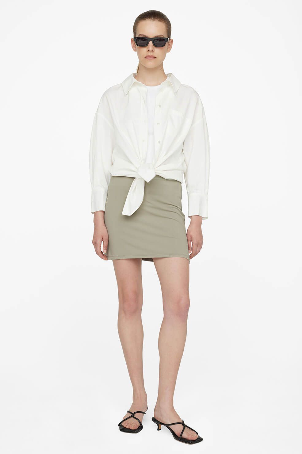 Elise Skirt - Green Khaki sold by Anine Bing