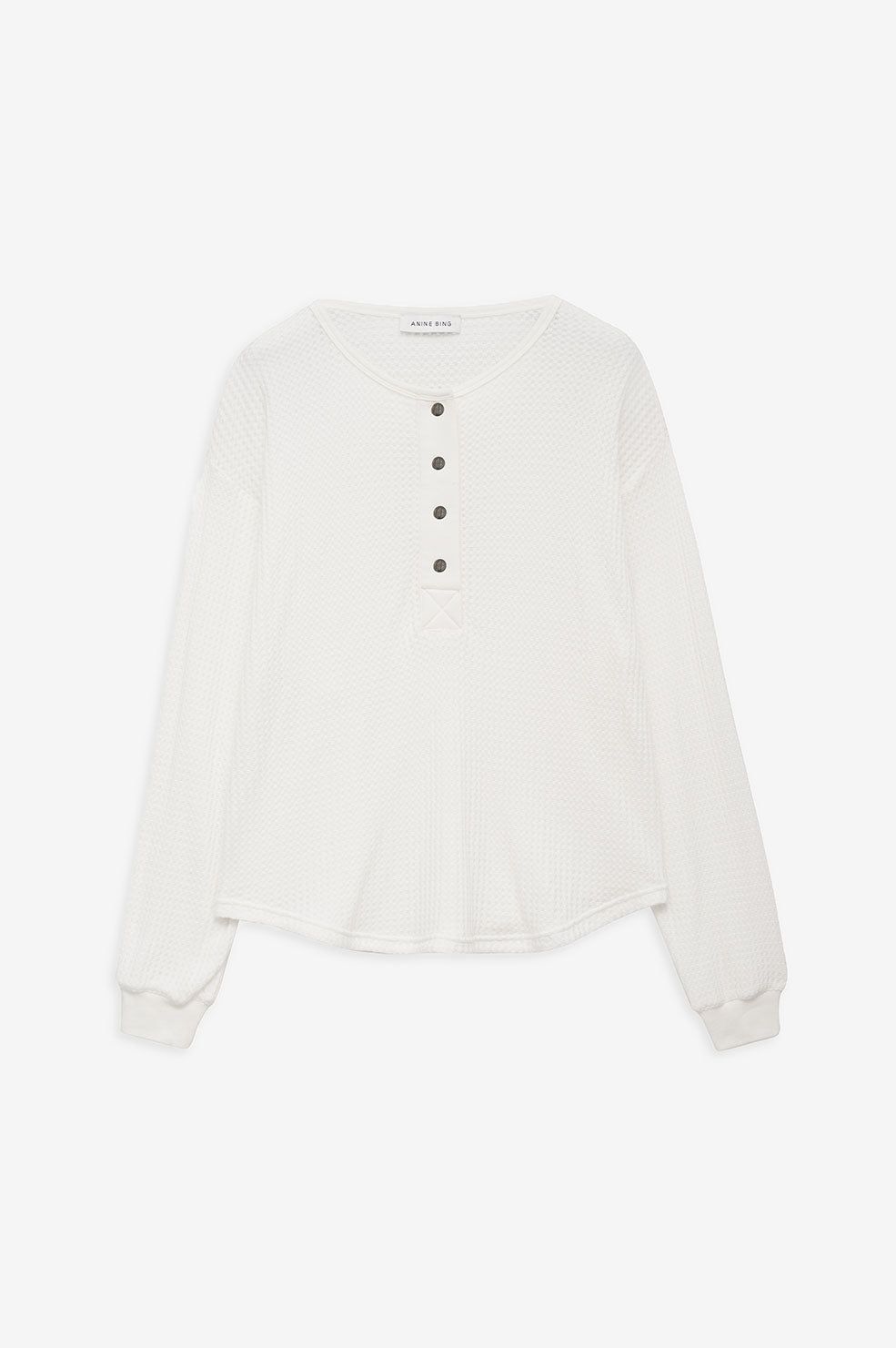 Henley Top - White sold by Anine Bing product image thumbnail 5