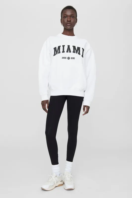 Ramona Sweatshirt University Miami - White sold by Anine Bing