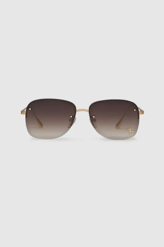 Beverly Sunglasses - Brown sold by Anine Bing
