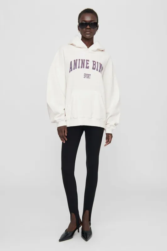 Harvey Sweatshirt - Off White With Purple sold by Anine Bing