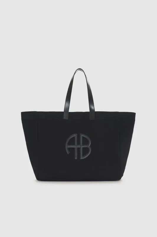Large Canvas Rio Tote - Black sold by Anine Bing