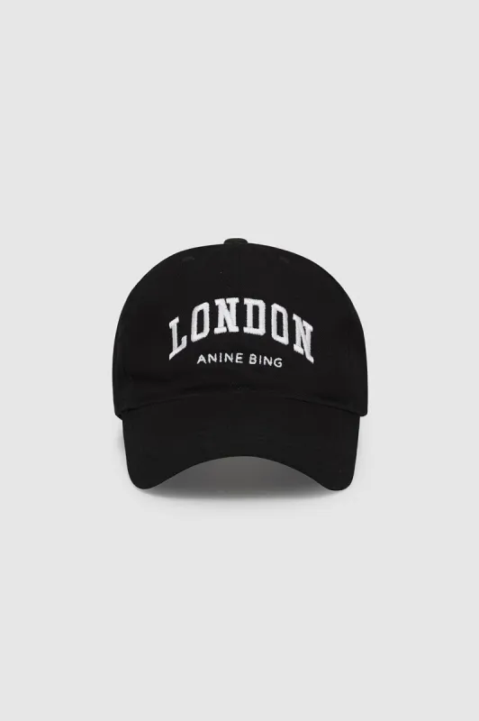 Jeremy Baseball Cap University London - Black sold by Anine Bing