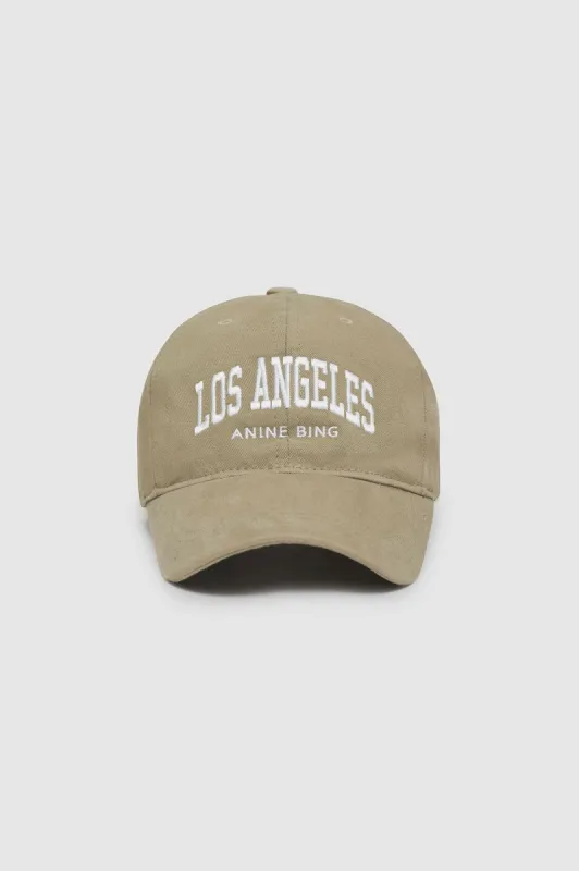 Jeremy Baseball Cap University Los Angeles - Green Khaki made by Anine Bing
