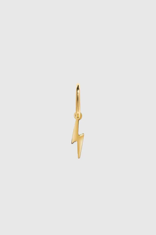 Bolt Charm Hoop Earring - 14k Gold sold by Anine Bing
