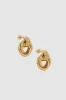 Triple Knot Earrings - Gold sold by Anine Bing