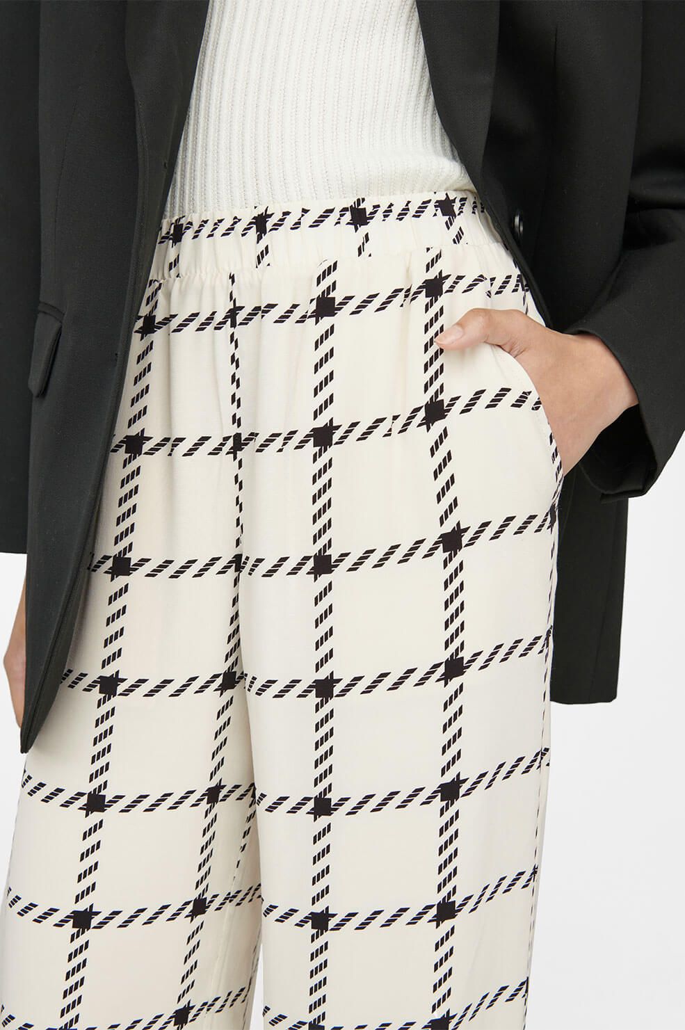 Owen Pant - Cream Check sold by Anine Bing product image thumbnail 3