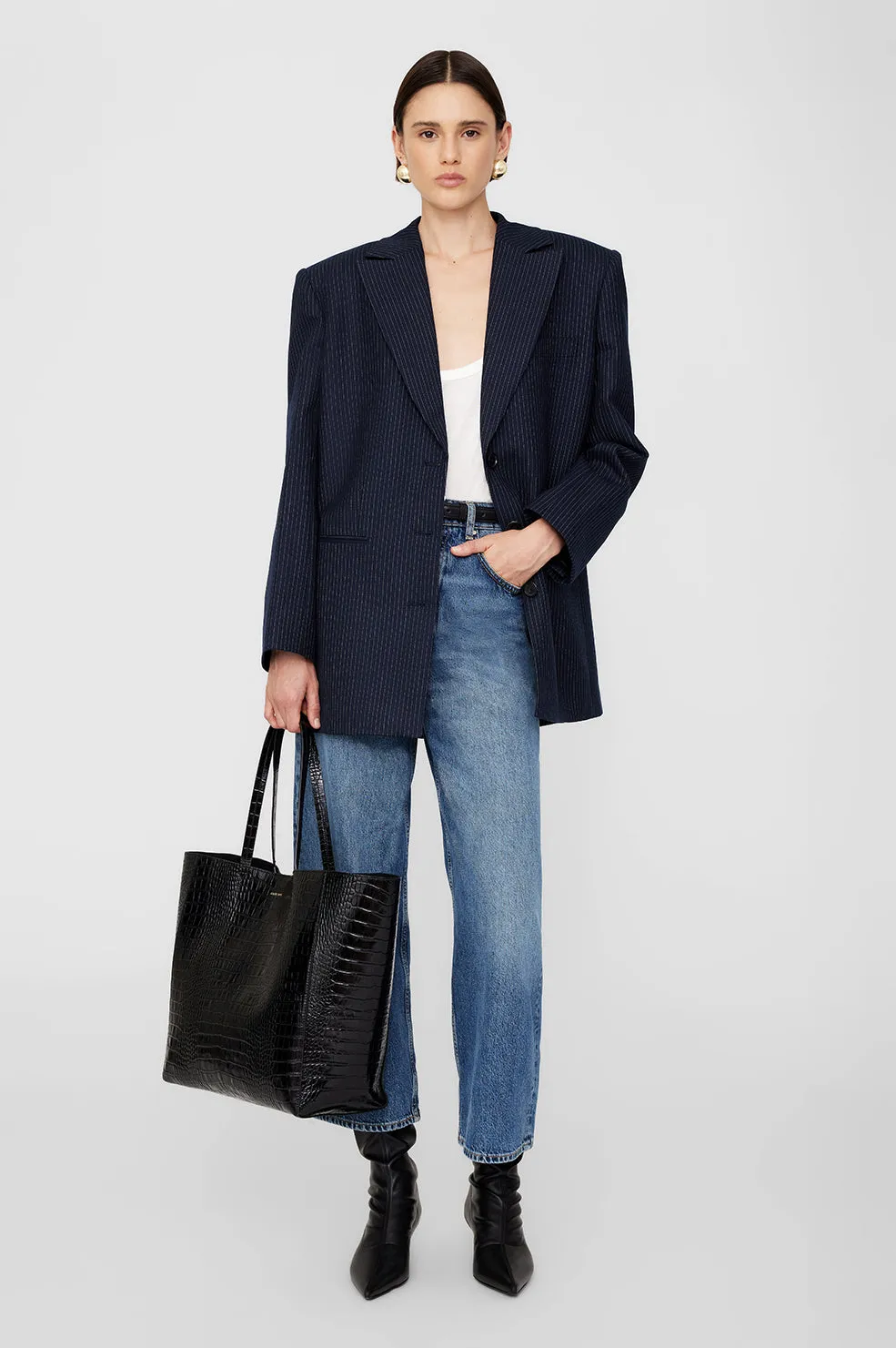 Elly Tote - Black Embossed sold by Anine Bing product image thumbnail 2