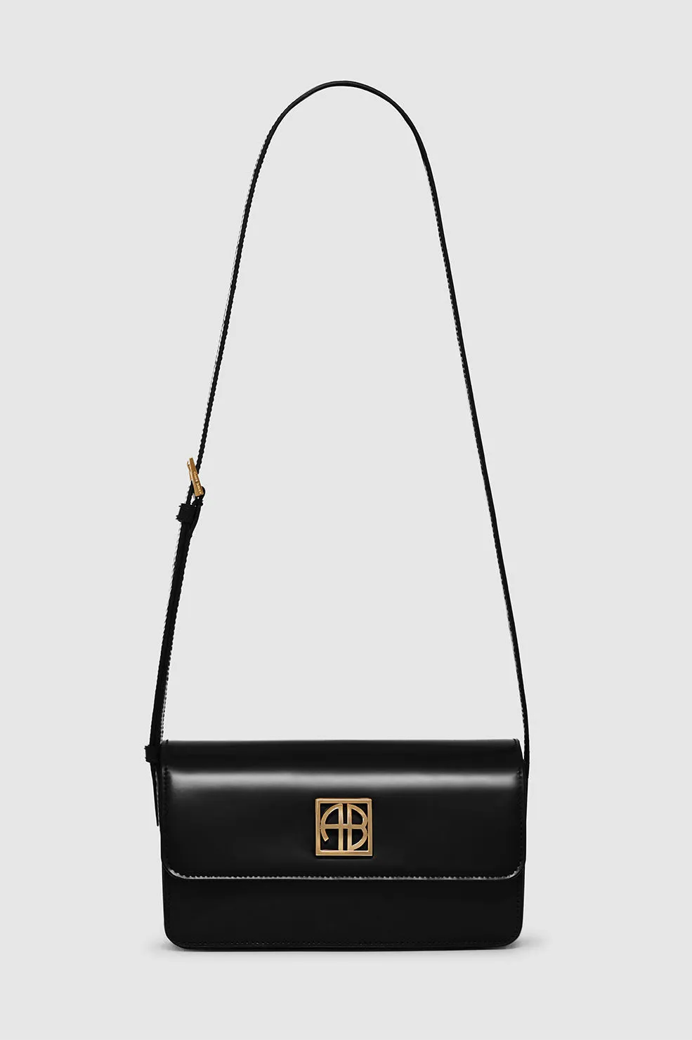Elly Crossbody Bag - High-Shine Black sold by Anine Bing