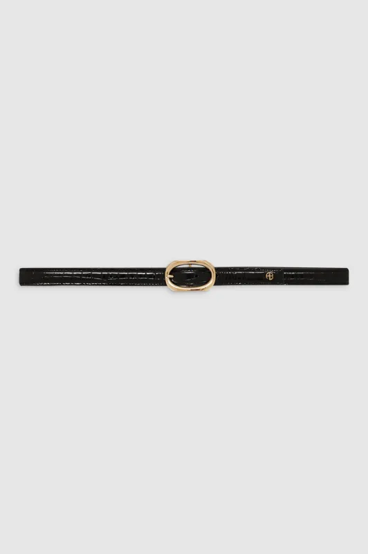 Mara Belt - Black Embossed sold by Anine Bing
