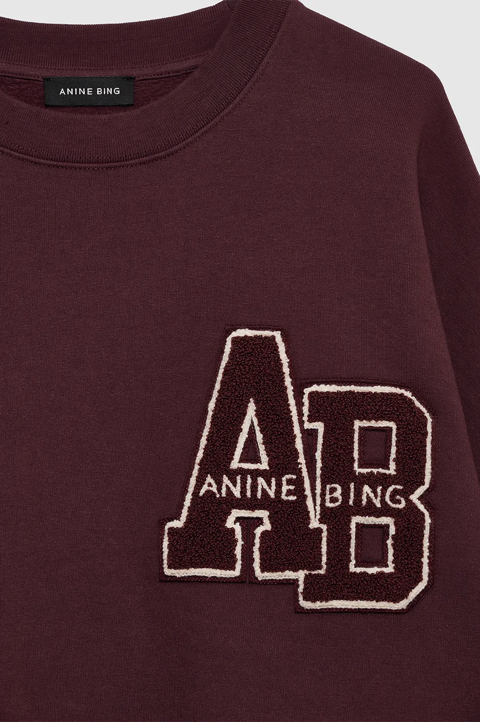 Miles Oversized Sweatshirt Letterman - Dark Burgundy sold by Anine Bing product image thumbnail 2