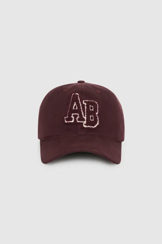 Jeremy Baseball Cap Letterman - Dark Burgundy made by Anine Bing
