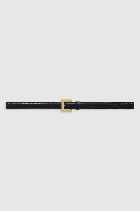 Nicola Belt - Black Embossed sold by Anine Bing