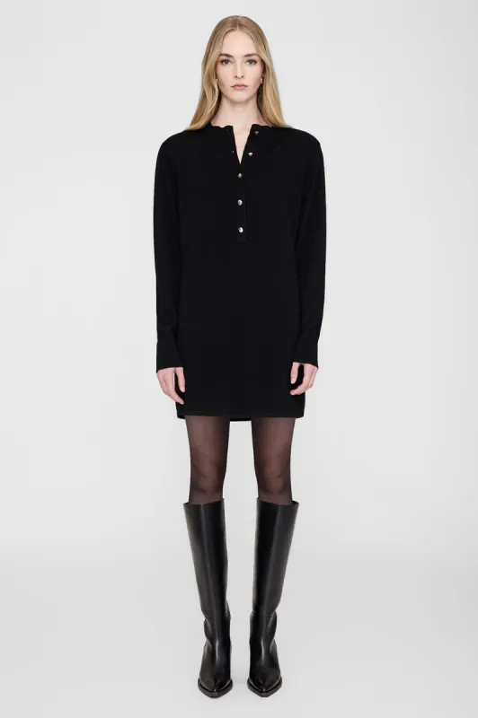 Ghita Dress - Black Cashmere Blend sold by Anine Bing