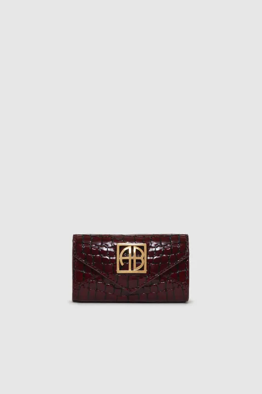 Elly Wallet - Burgundy Embossed made by Anine Bing
