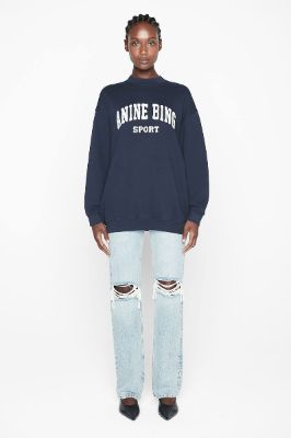 Tyler Sweatshirt - Pacific Blue sold by Anine Bing