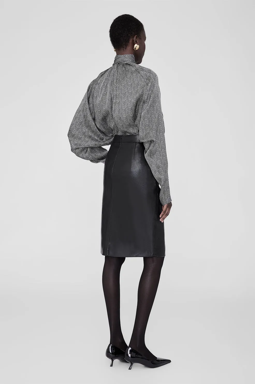 Rachel Top - Black And White Herringbone sold by Anine Bing product image thumbnail 2