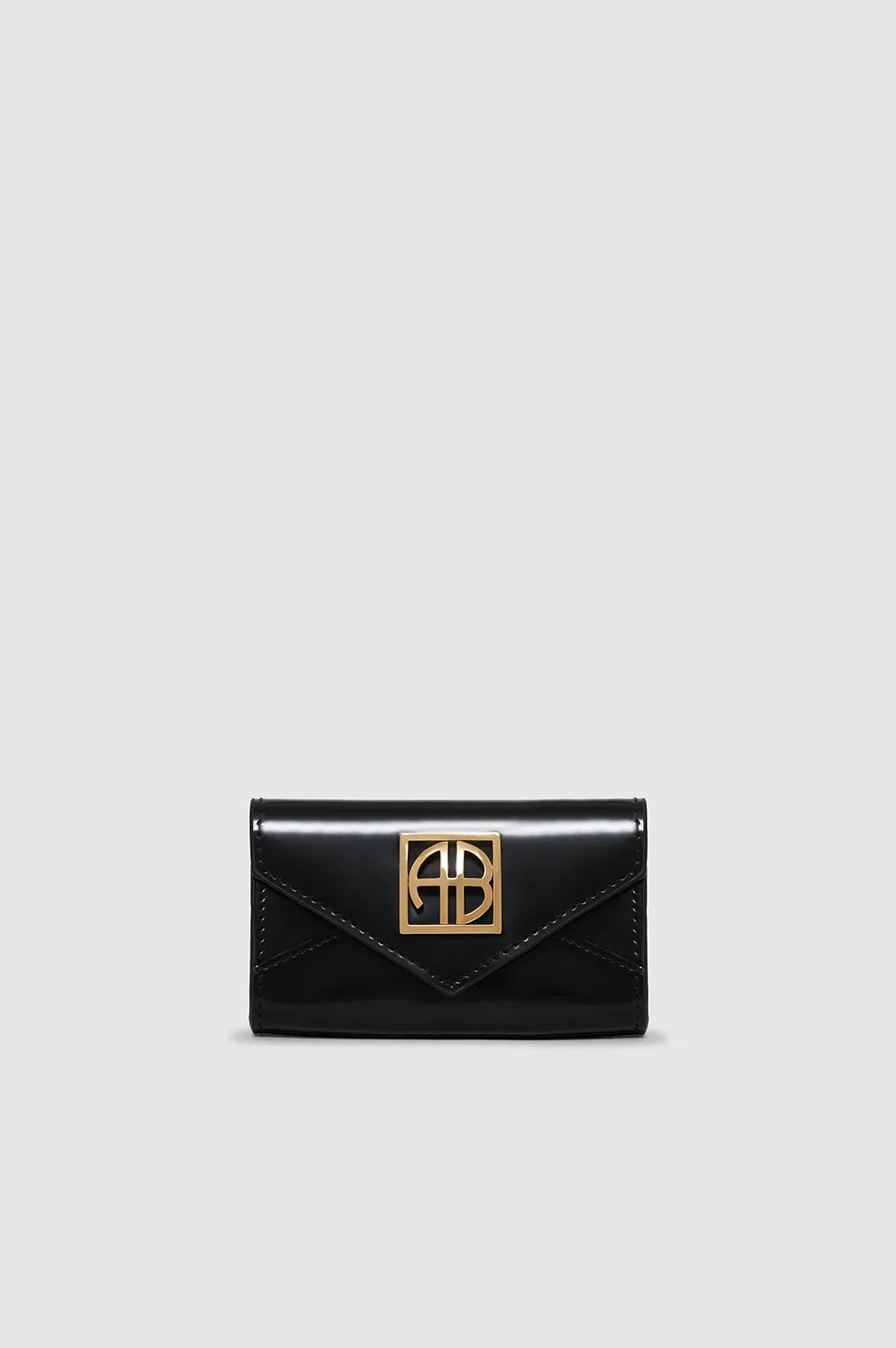 Elly Wallet - High-Shine Black sold by Anine Bing