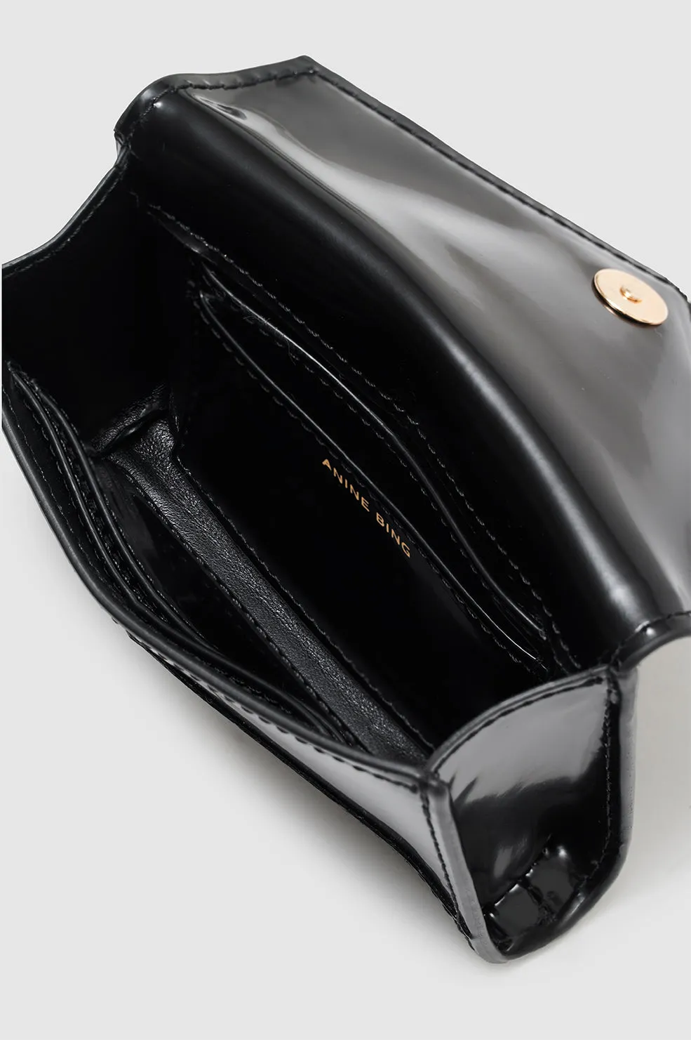 Elly Wallet - High-Shine Black sold by Anine Bing product image thumbnail 3